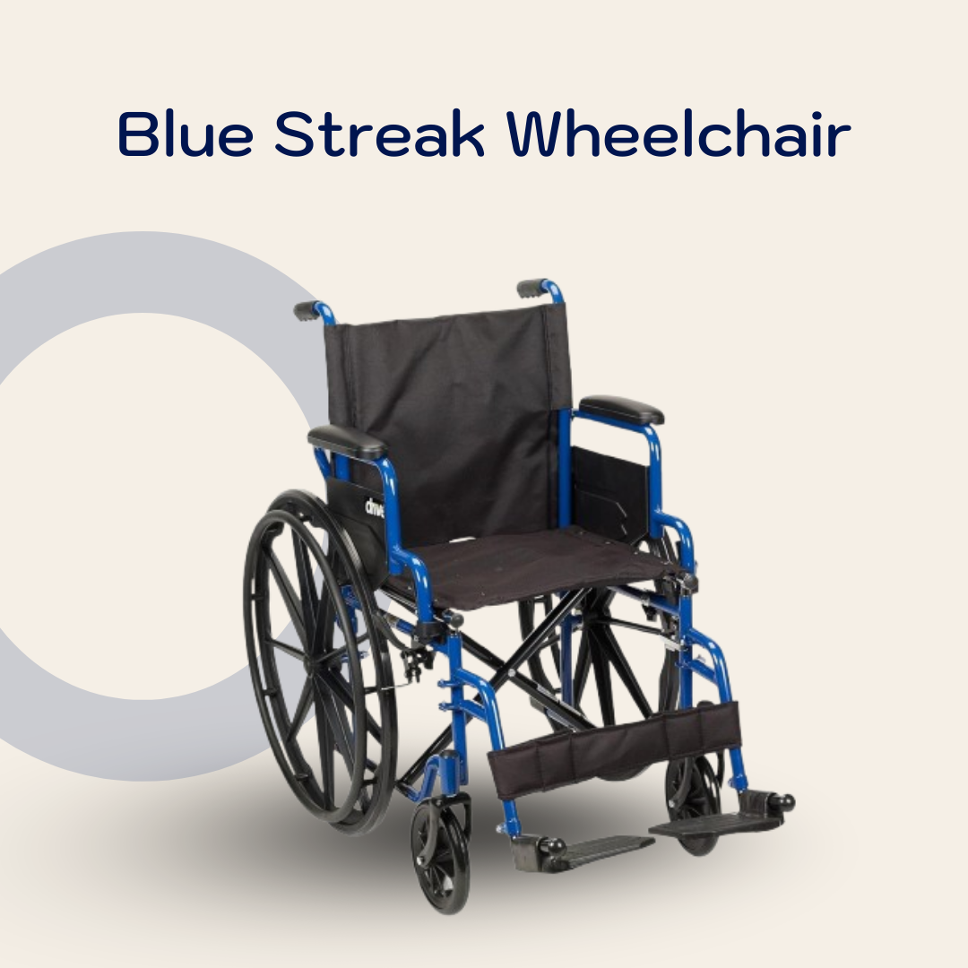 Blue Streak Wheelchair - Standard 18 – Stroll and Roll Rentals